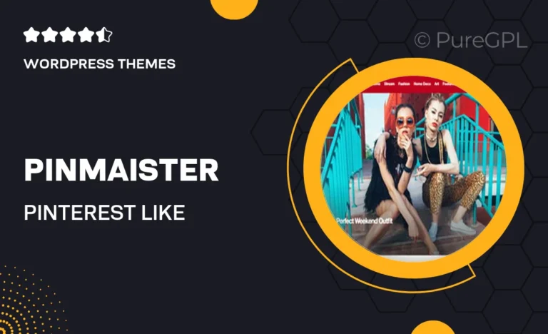 pinmaister pinterest like wordpress theme