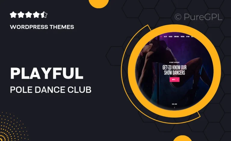 playful pole dance club store wordpress theme