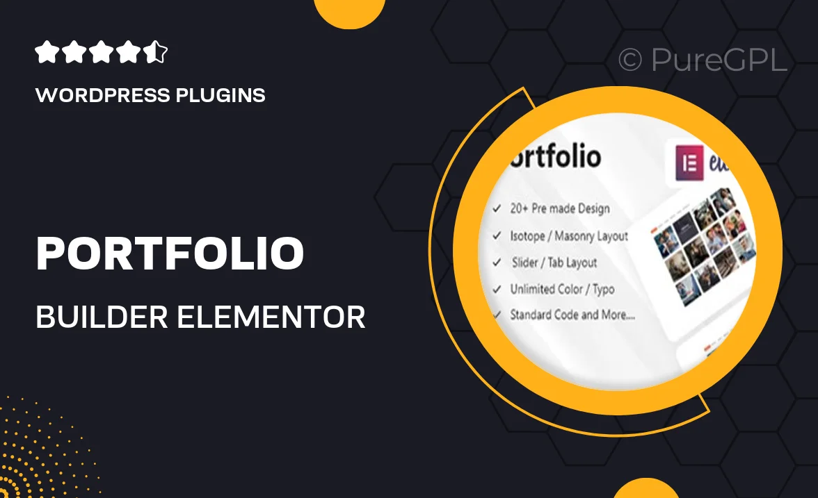 Portfolio Builder – Elementor Portfolio Addon