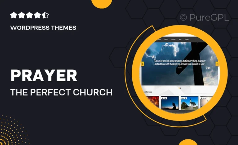 prayer the perfect church wordpress theme