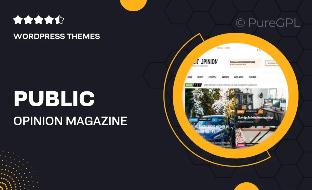Public Opinion – Magazine & News WordPress Theme