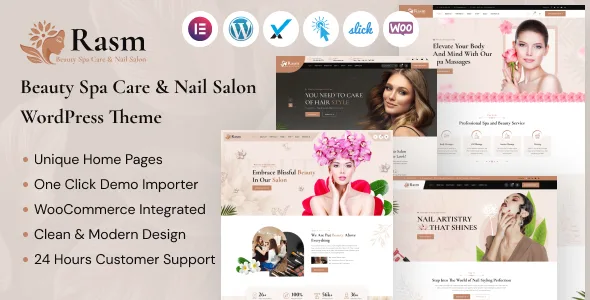 rasm beauty spa care nail salon wordpress theme 1