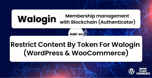 restrict content by token for walogin wordpress woocommerce