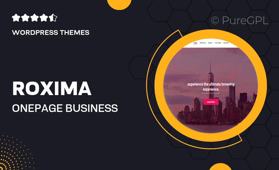 Roxima – One-Page Business Template for WordPress