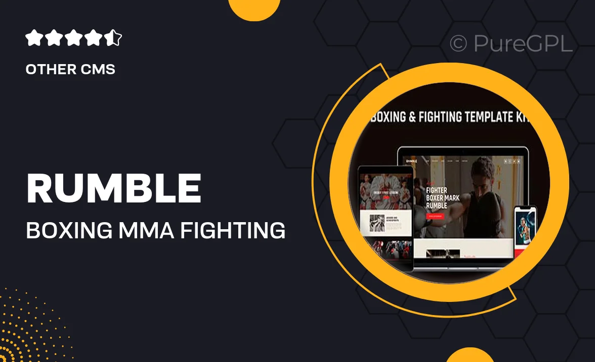 Rumble – Boxing, MMA & Fighting Elementor Template Kit