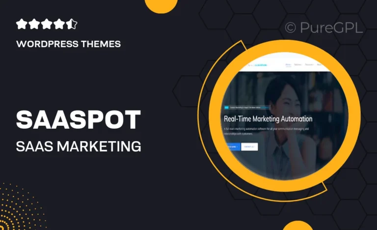 saaspot saas marketing automation wordpress theme