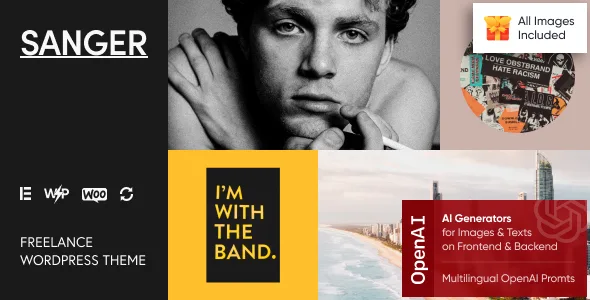 sanger personal portfolio for creatives wordpress theme 1