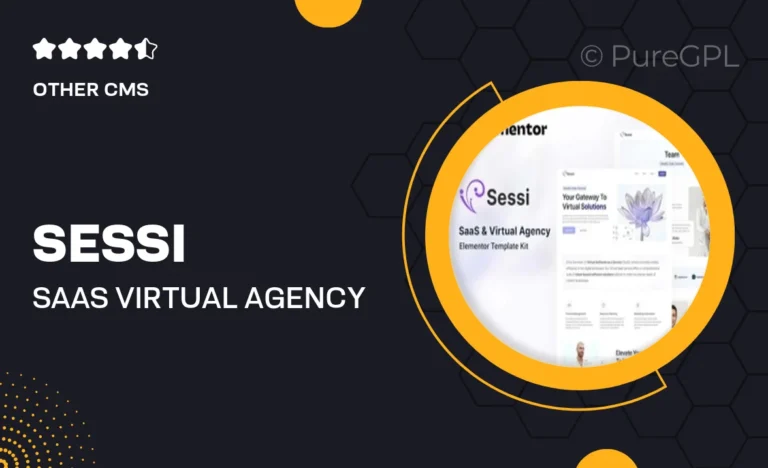 sessi saas virtual agency elementor template kit