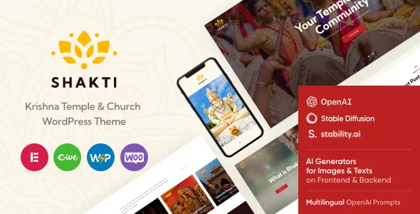 Shakti – Krishna Temple & Church WordPress Theme