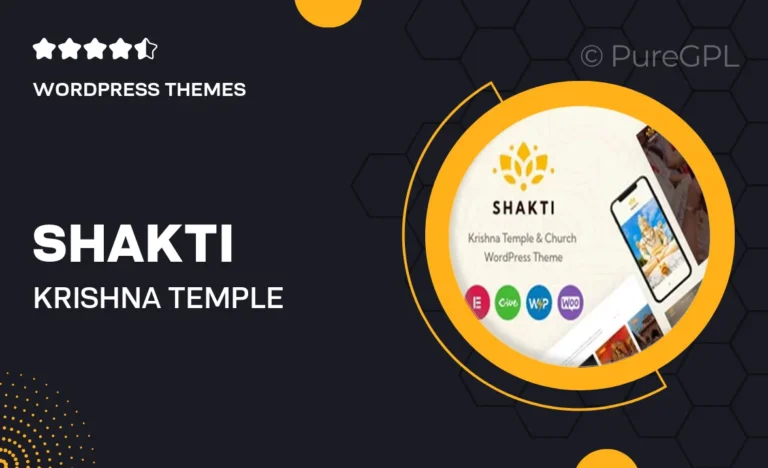 shakti krishna temple church wordpress theme