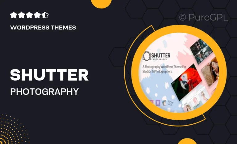 Shutter – Photography WordPress Theme
