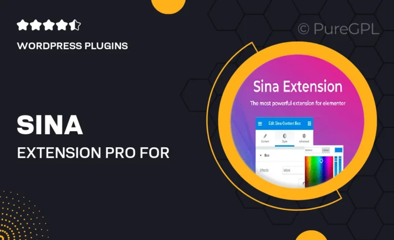 sina extension pro for elementor