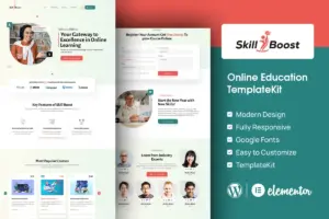 SkillBoost – Boost Online Education Elementor Template Kit