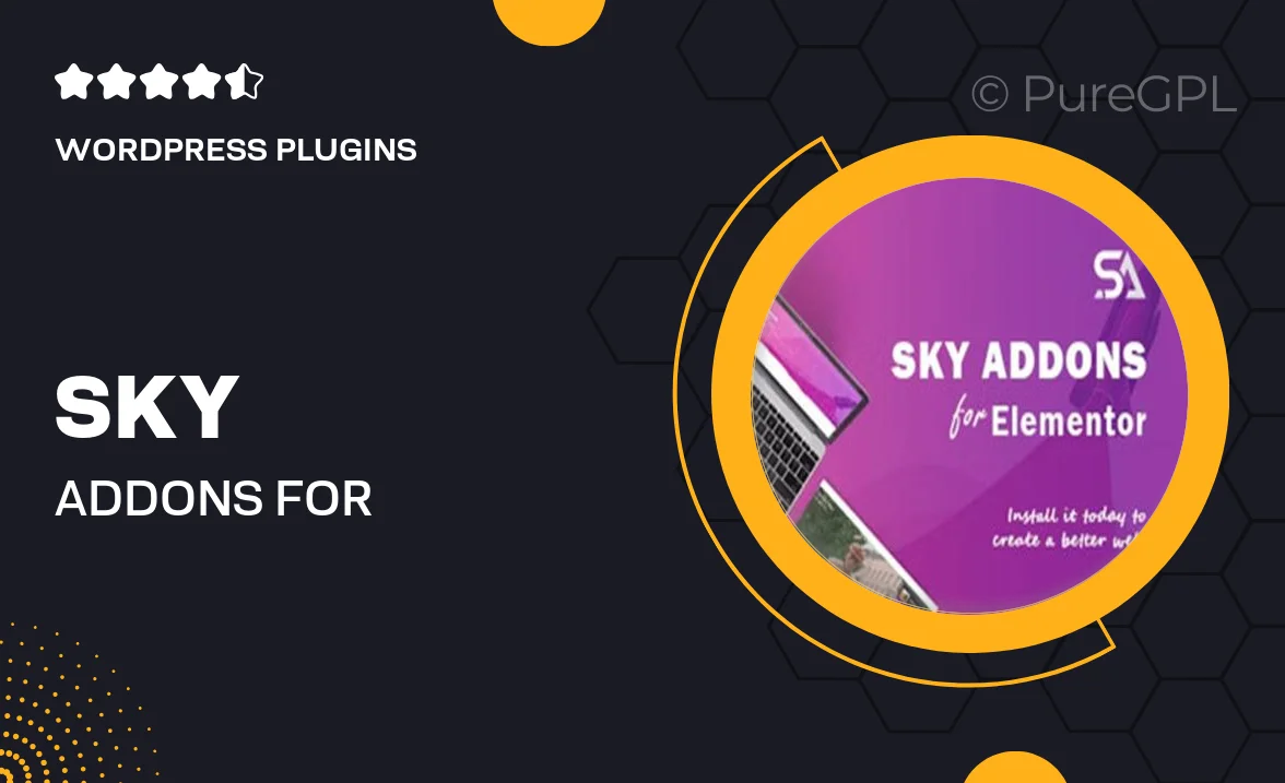 Sky Addons – for Elementor Page Builder WordPress Plugin