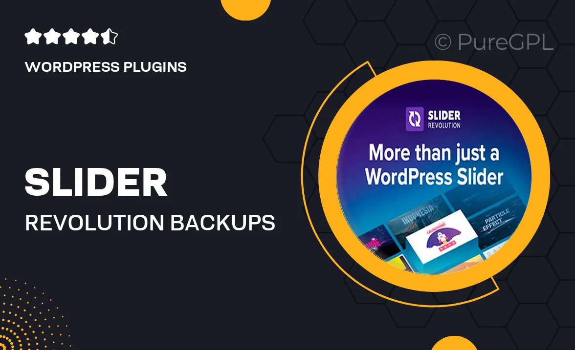 Slider Revolution | Backups Add-On