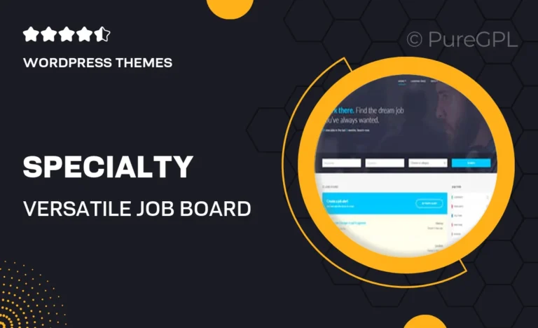 specialty versatile job board wordpress theme