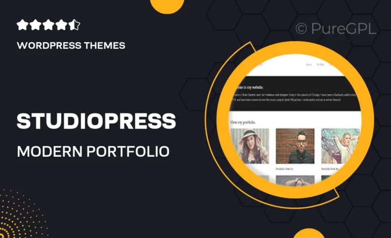 studiopress modern portfolio