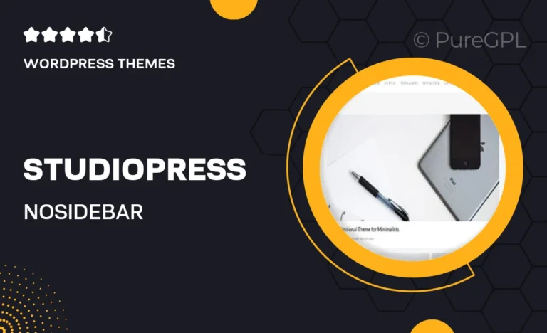 studiopress nosidebar