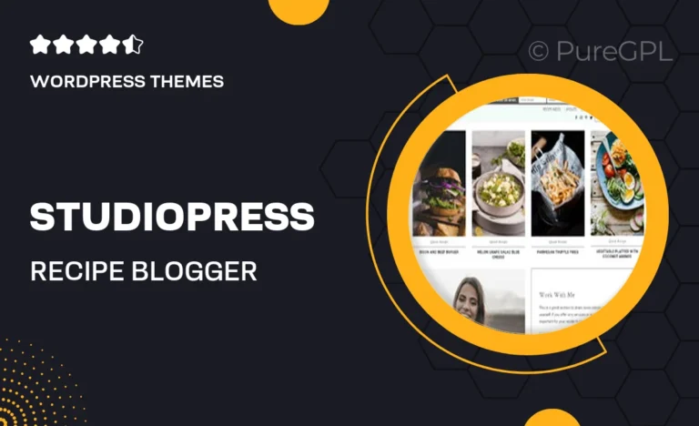 studiopress recipe blogger
