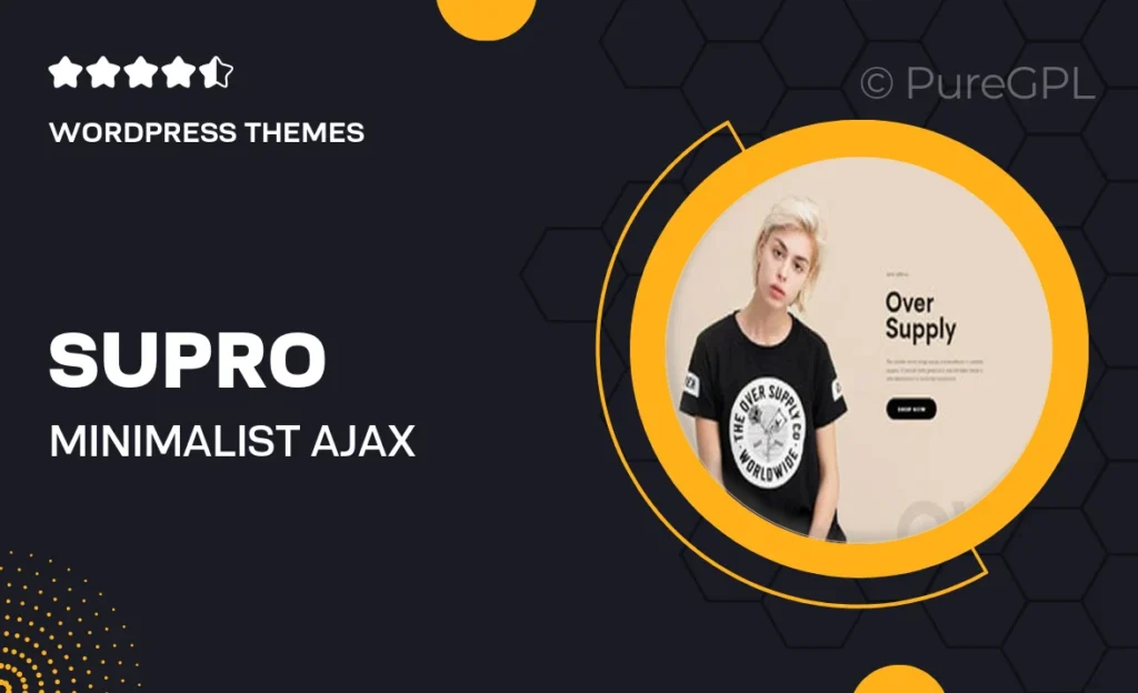 Supro – Minimalist AJAX WooCommerce WordPress Theme