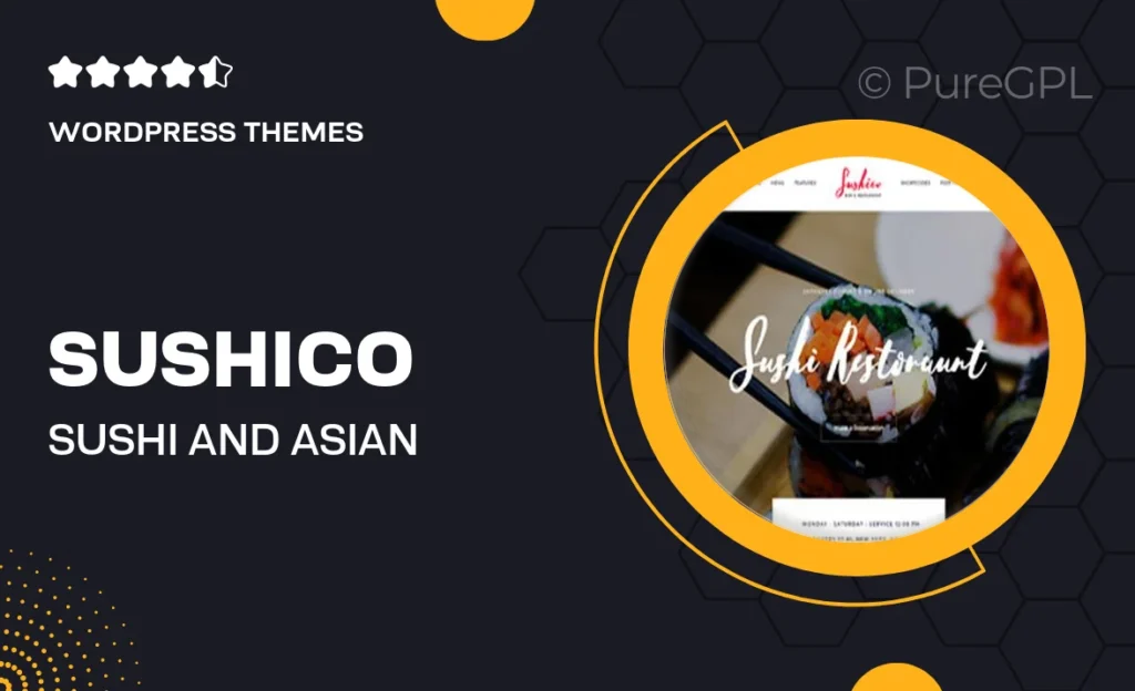 Sushico – Sushi and Asian Food Restaurant WordPress Theme
