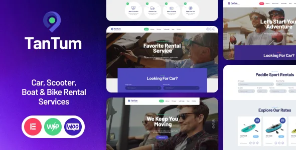 tantum car scooter boat bike rental services wordpress theme 1
