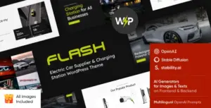 The Flash – Electric Car Supplier & Charging Station WordPress Theme