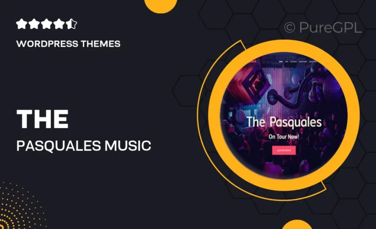 the pasquales music band dj and artist wp theme