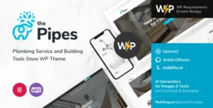 The Pipes – Plumbing Service and Building Tools Store WordPress Theme