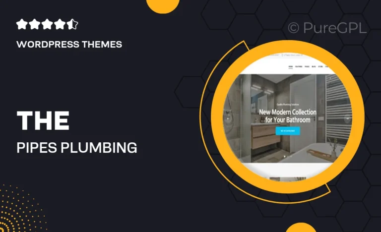 the pipes plumbing service and building tools store wordpress theme