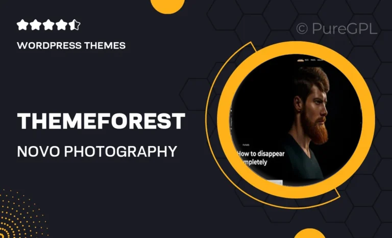 themeforest novo photography