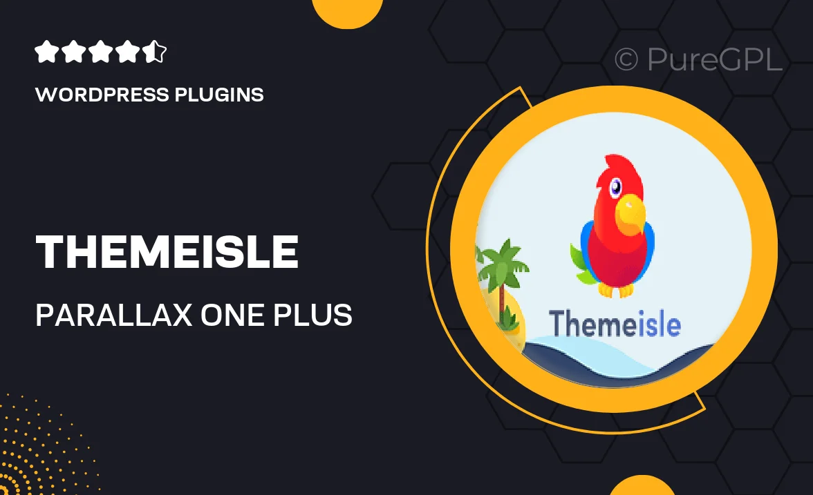 Themeisle | Parallax One Plus