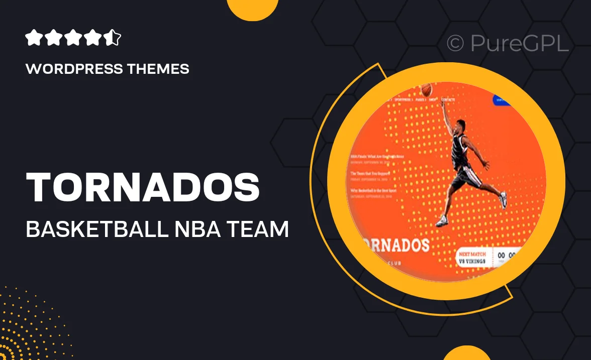 Tornados | Basketball NBA Team WordPress Theme