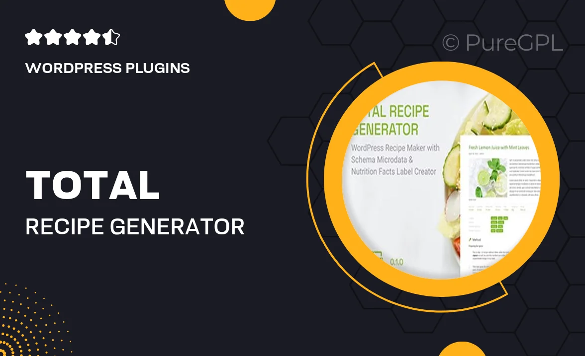 Total Recipe Generator – WordPress Recipe Maker with Schema and Nutrition Facts (Gutenberg Block)