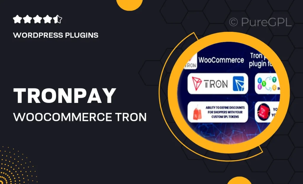 TronPay WooCommerce – Tron payments gateway plugin