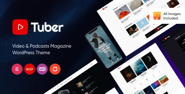 tuber video blog podcast wordpress theme 1