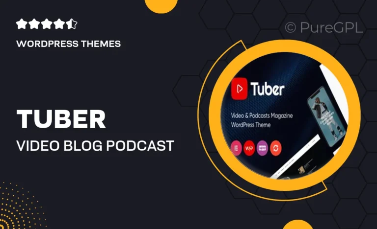 tuber video blog podcast wordpress theme