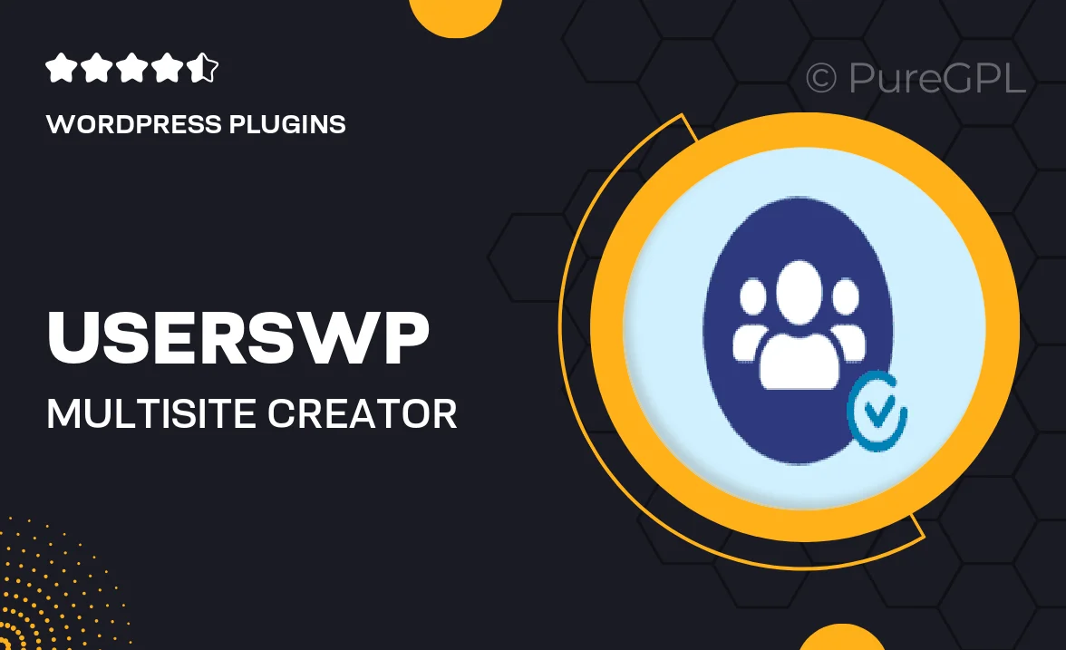 Userswp | Multisite Creator