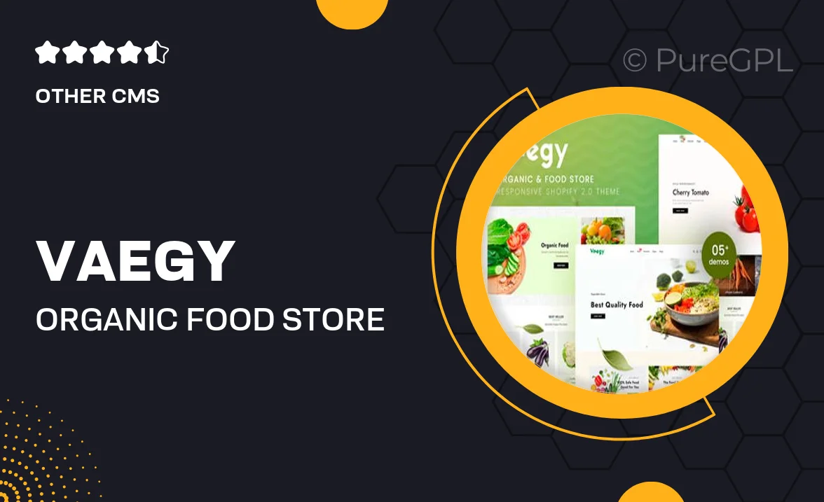 Vaegy – Organic & Food Store Shopify 2.0 Theme