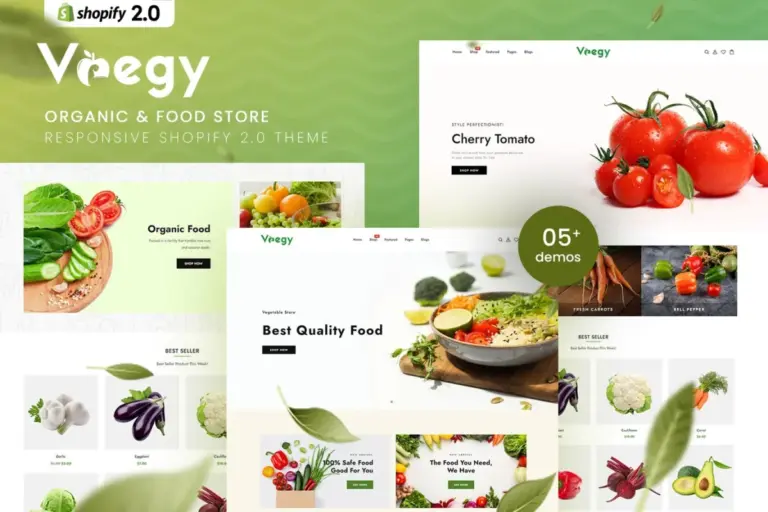 vaegy organic food store shopify 20 theme