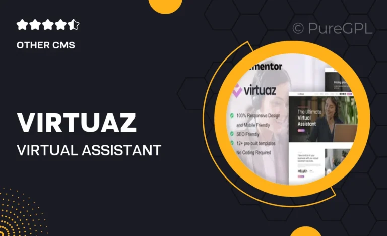 virtuaz virtual assistant business elementor template kit