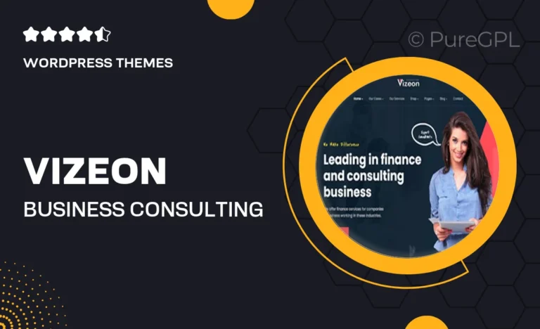 vizeon business consulting wordpress themes