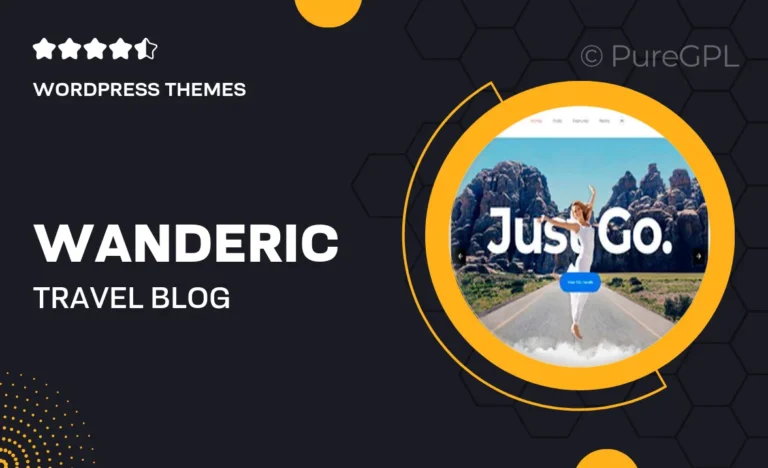 wanderic travel blog lifestyle wordpress theme