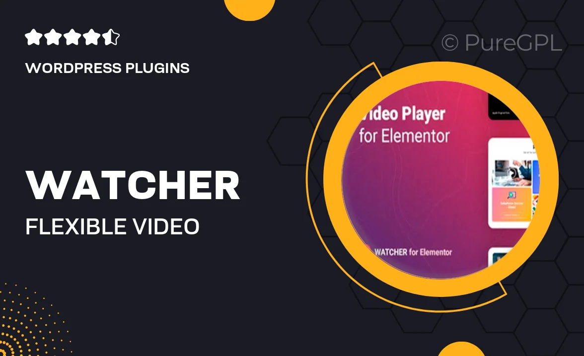 Watcher – Flexible Video Player for Elementor