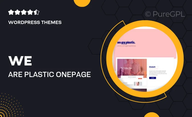 we are plastic one page portfolio