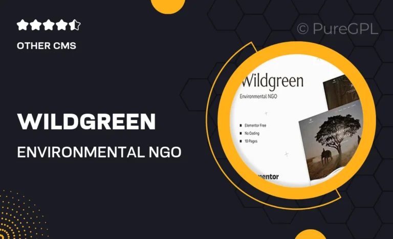 Wildgreen – Environmental NGO Elementor Template Kit