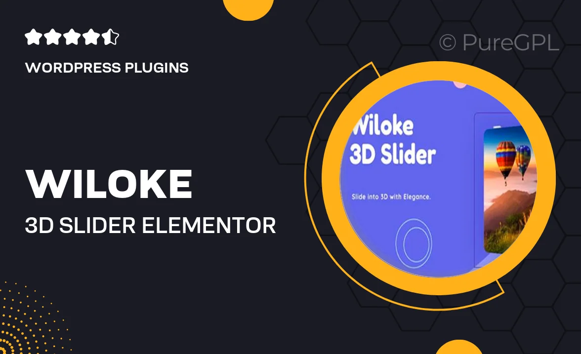 Wiloke 3D Slider Elementor Addon