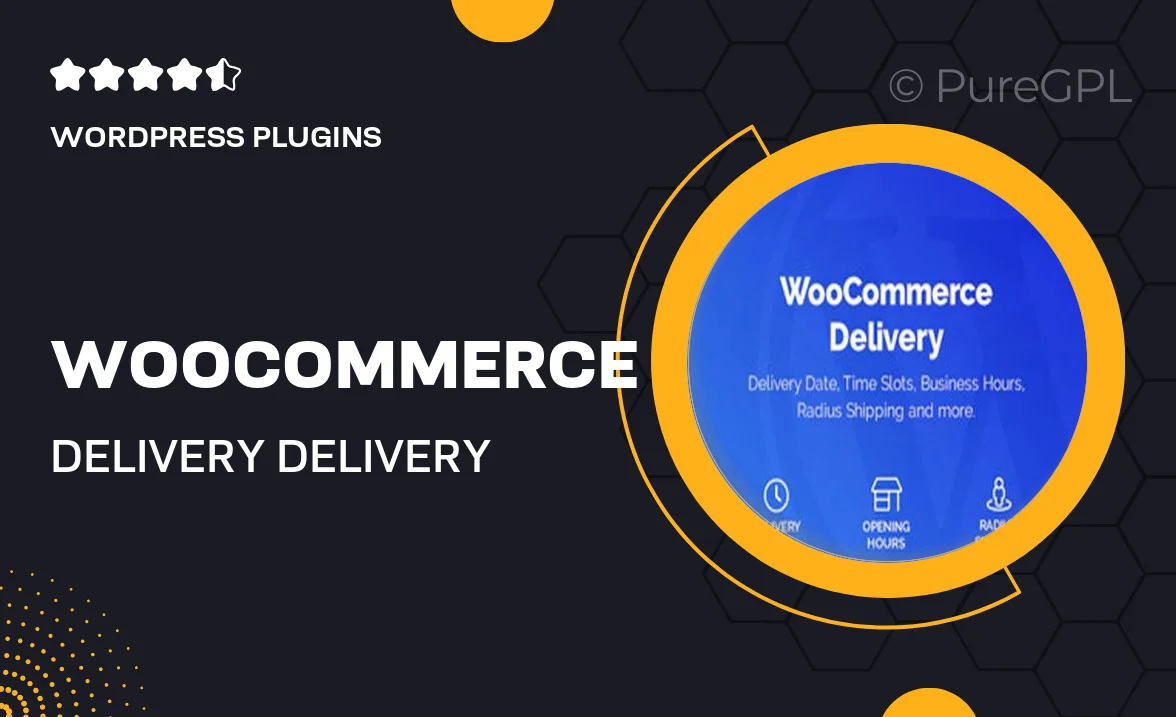 WooCommerce Delivery – Delivery Date & Time Slots