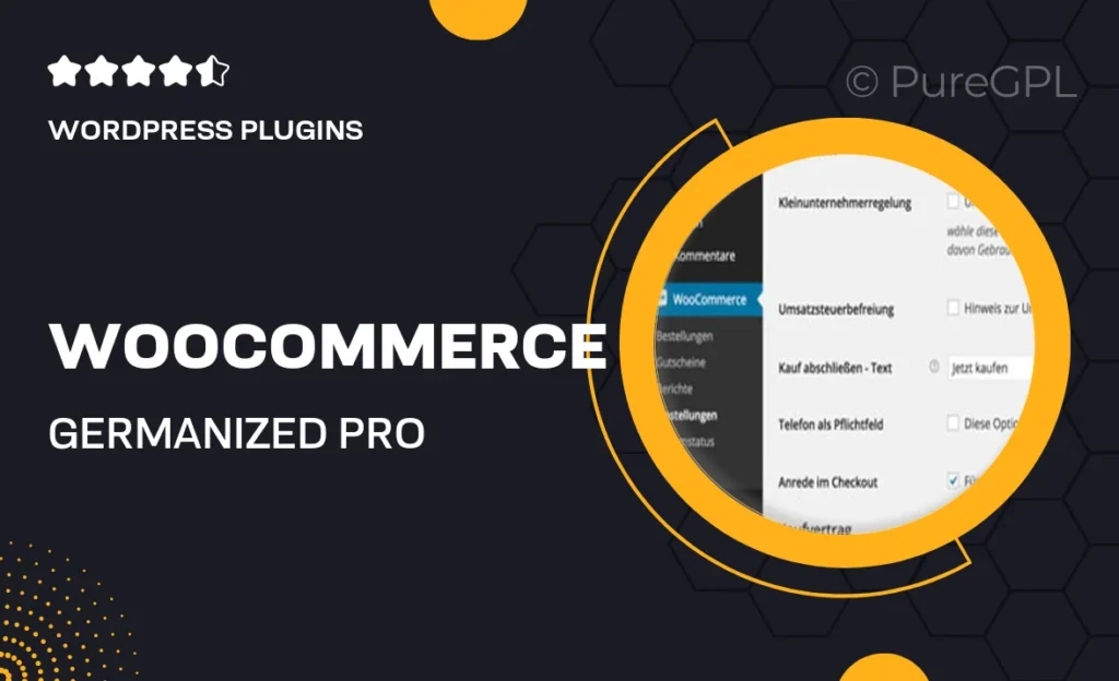 WooCommerce Germanized Pro