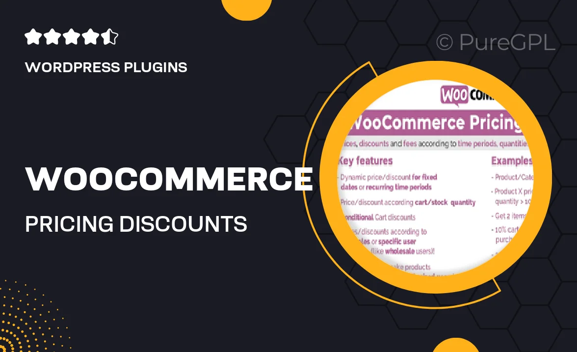 WooCommerce Pricing & Discounts!